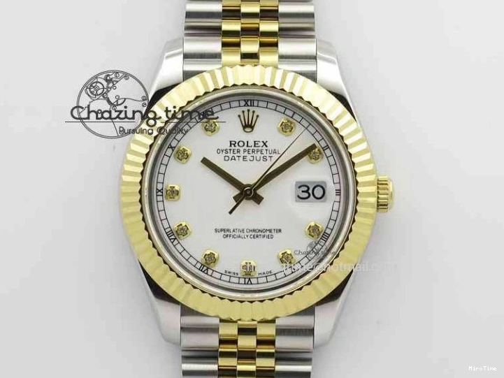MiroTime 0304 DateJust II 41mm SS YG BP Maker Best Edition White Diam Dial On Jubilee Bracelet A ModernLook 3663